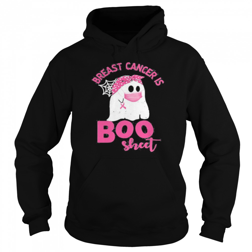 Halloween ghost breast cancer awareness is boo sheet shirt Halloween ghost breast cancer awareness is boo sheet shirt