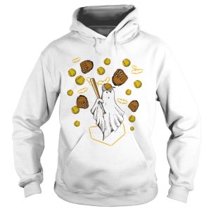 Halloween ghost playing softball shirt