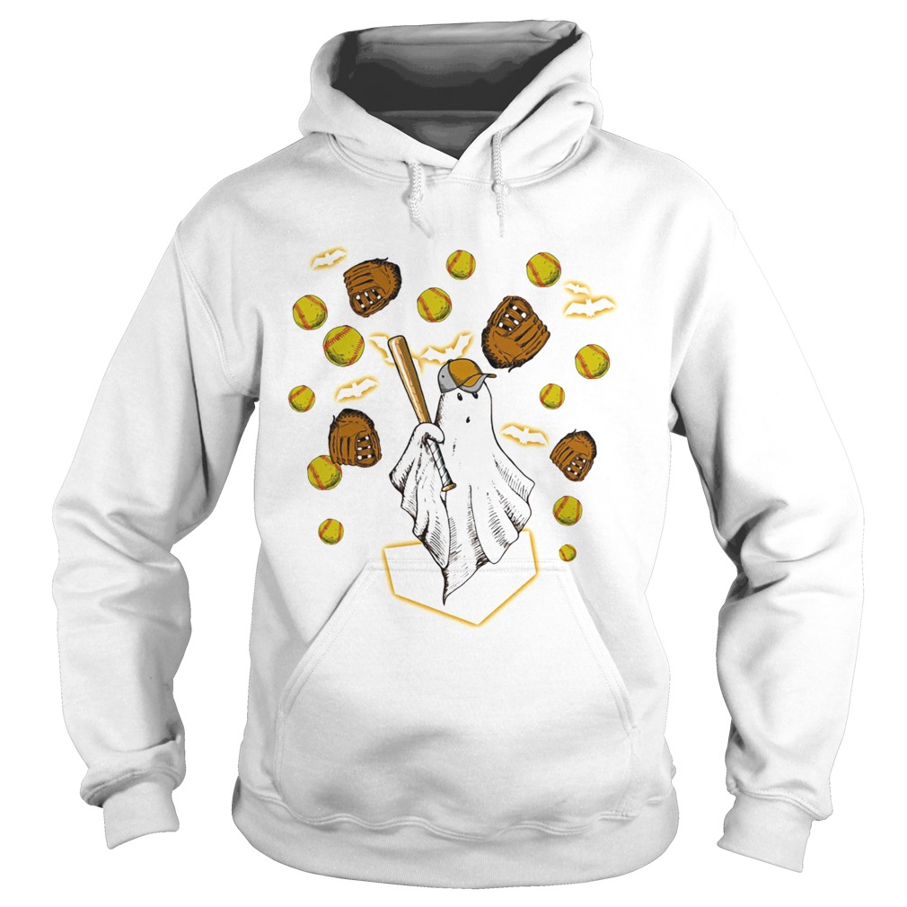 Halloween ghost playing softball shirt Halloween ghost playing softball shirt
