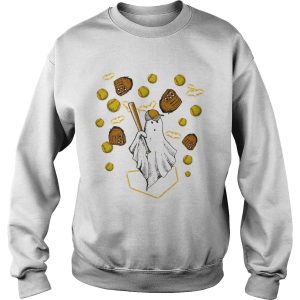 Halloween ghost playing softball shirt