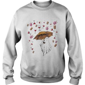 Halloween ghost rain grape wine shirt