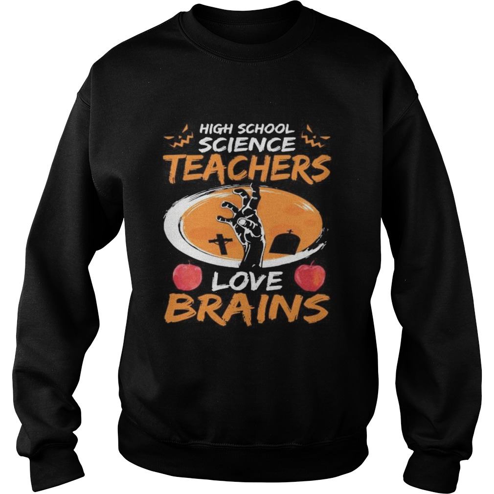 Halloween high school science teachers love brains apple shirt Halloween high school science teachers love brains apple shirt