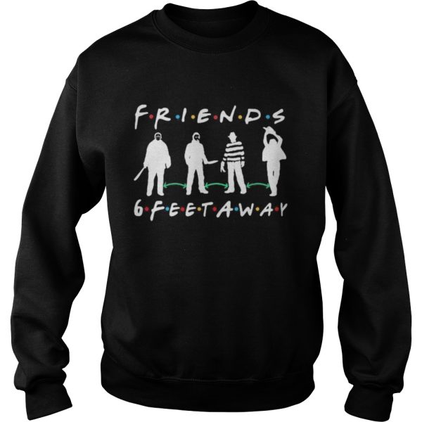 Halloween horror characters mask friends 6 feet away shirt