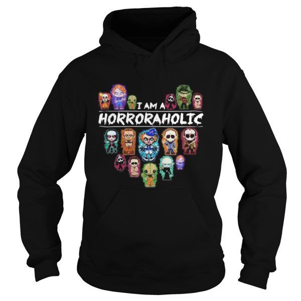 Halloween i am a horror aholic heart shirt