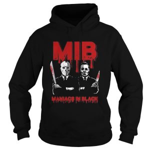 Halloween jason voorhees and freddy krueger mib maniacs in black shirt
