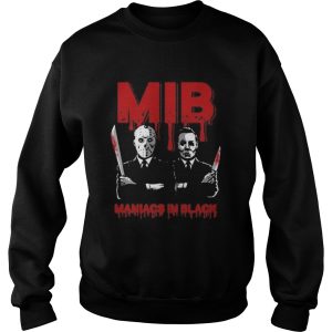 Halloween jason voorhees and freddy krueger mib maniacs in black shirt
