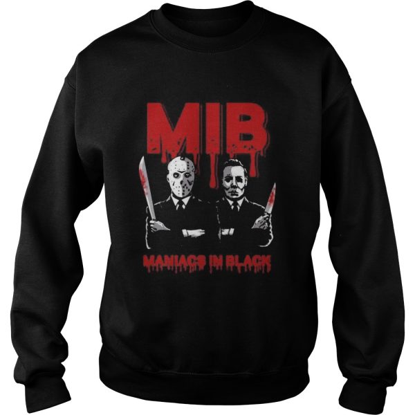 Halloween jason voorhees and freddy krueger mib maniacs in black shirt