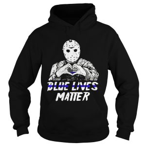 Halloween jason voorhees blue lives matter american flag shirt