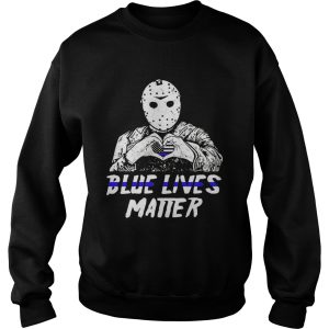 Halloween jason voorhees blue lives matter american flag shirt