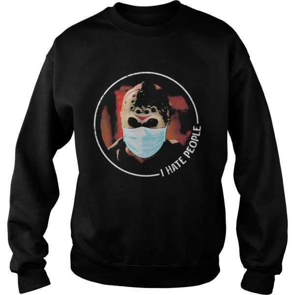Halloween jason voorhees mask i hate people shirt