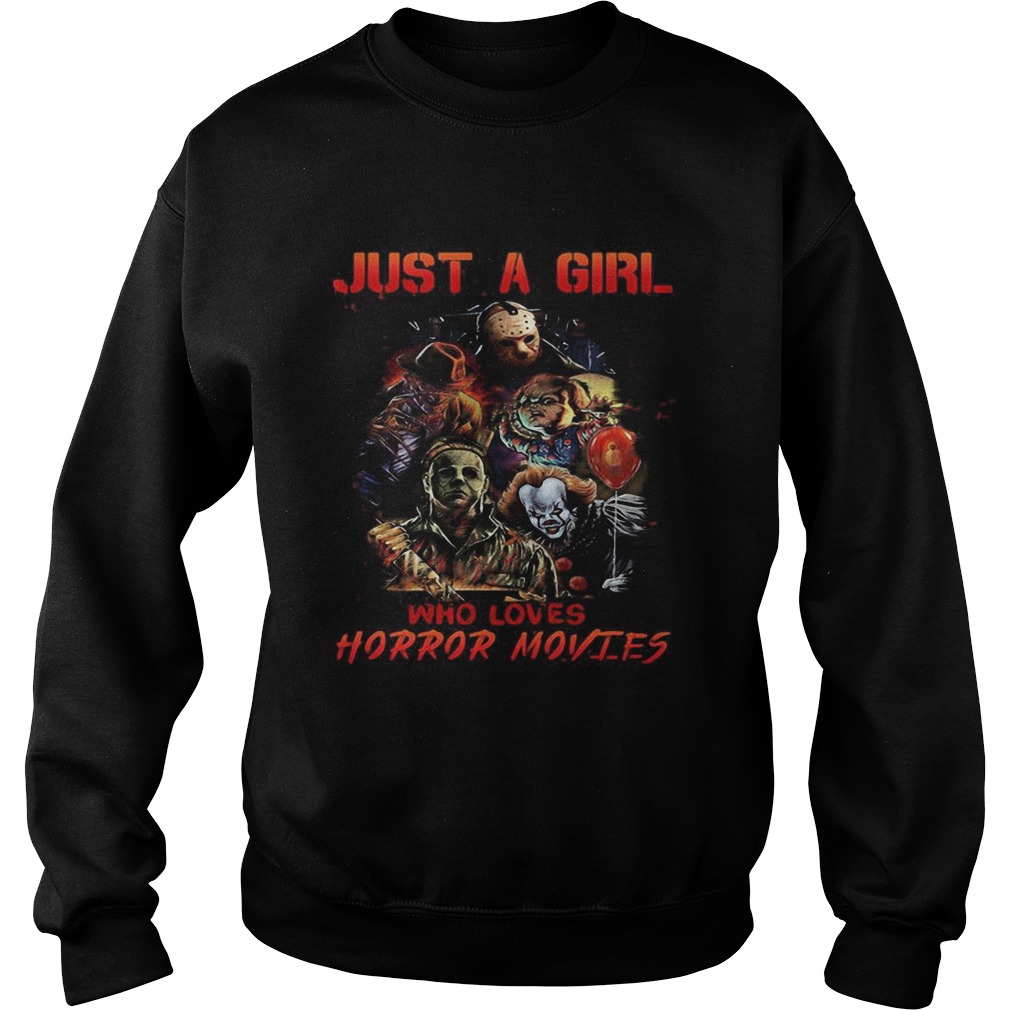 Halloween just a girl who loves horror movies shirt Halloween just a girl who loves horror movies shirt