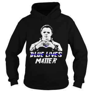 Halloween michael myers blue lives matter american flag independence day shirt