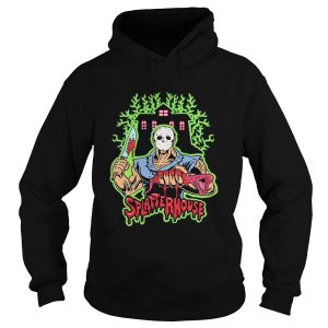 Halloween michael myers holding knife splatterhouse shirt