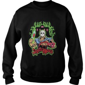 Halloween michael myers holding knife splatterhouse shirt