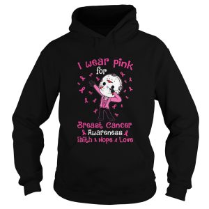 Halloween michael myers i wear pink for breast cancer awareness faith hope love shirt