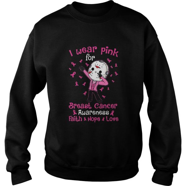 Halloween michael myers i wear pink for breast cancer awareness faith hope love shirt