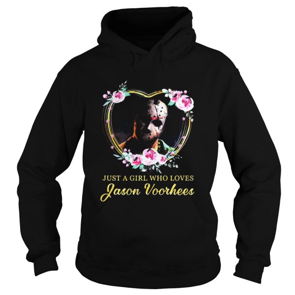 Halloween michael myers just a girl who loves jason voorhees flowers heart shirt