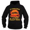 Halloween my broom broke so now i ride a pickup truck sunset shirt