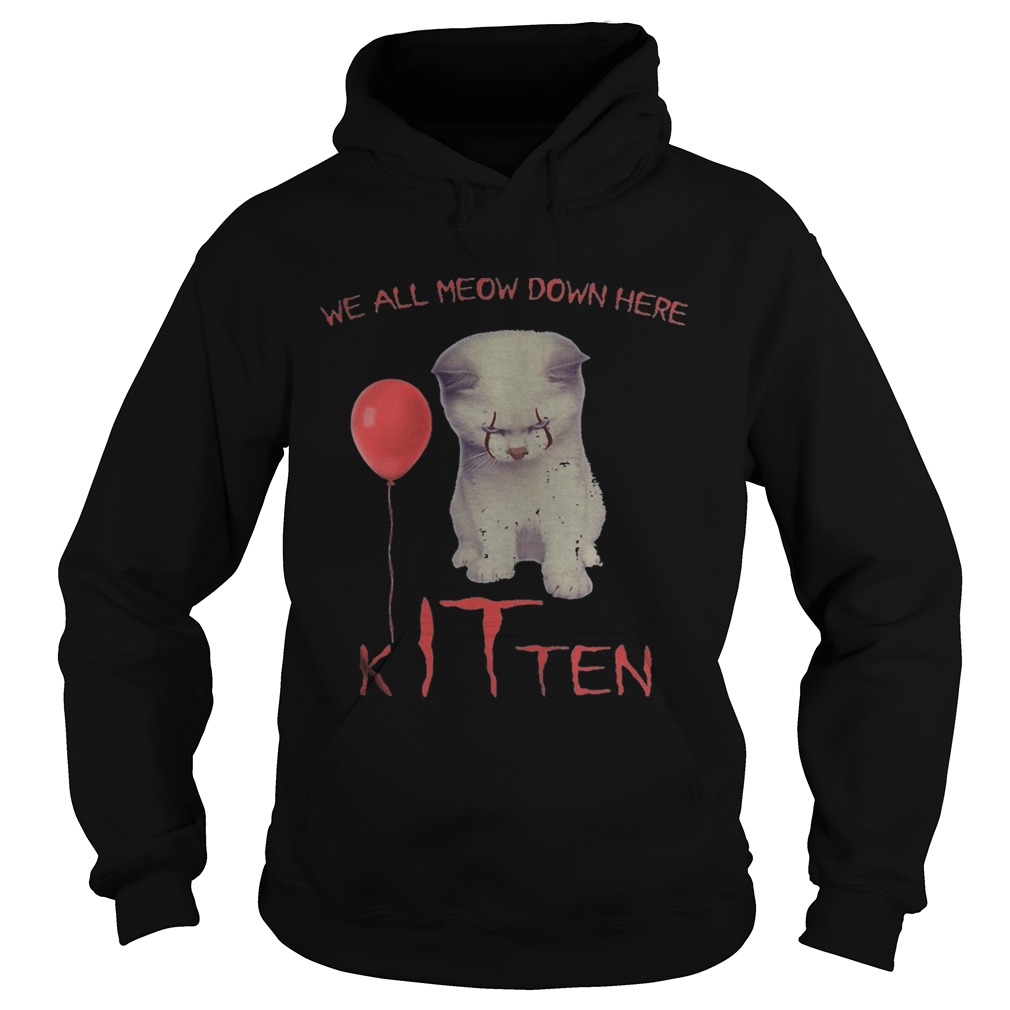 Halloween pennywise cat all meow down here kitten shirt Halloween pennywise cat all meow down here kitten shirt