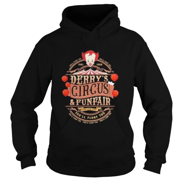 Halloween pennywise youll float 100 derrys circus and funfair shirt