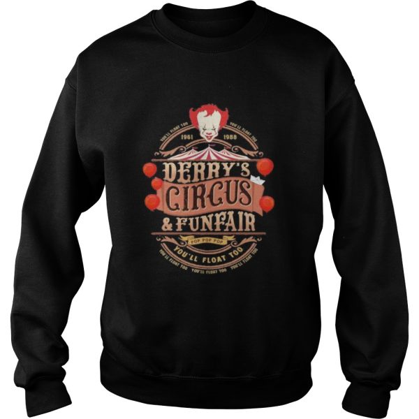 Halloween pennywise youll float 100 derrys circus and funfair shirt