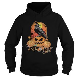 Halloween raven witch trick or treat pumpkins shirt 1