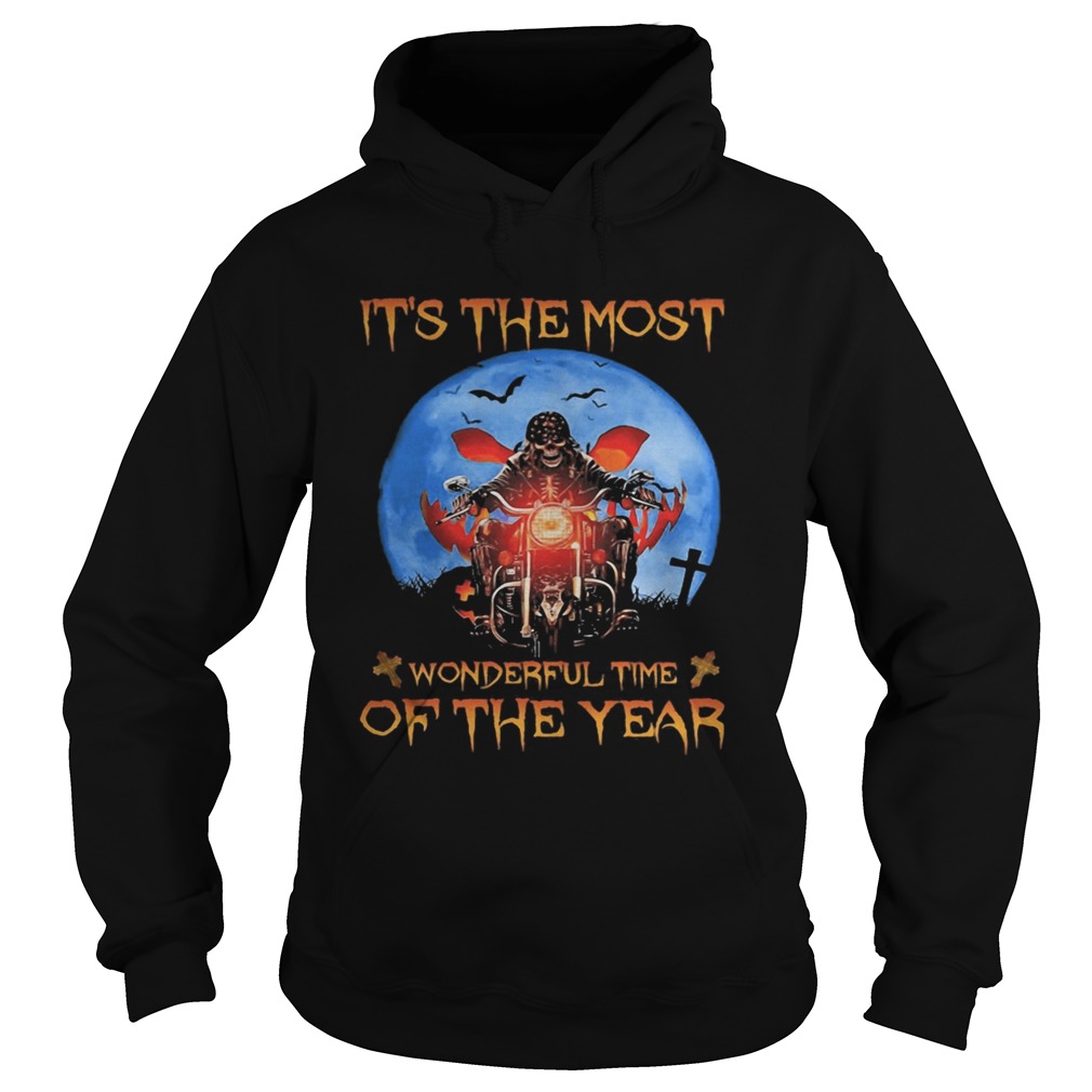 Halloween skeleton riding motorcycle its the most wonderful time of the year shirt Halloween skeleton riding motorcycle its the most wonderful time of the year shirt