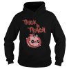 Halloween skull apple trick or teach shirt