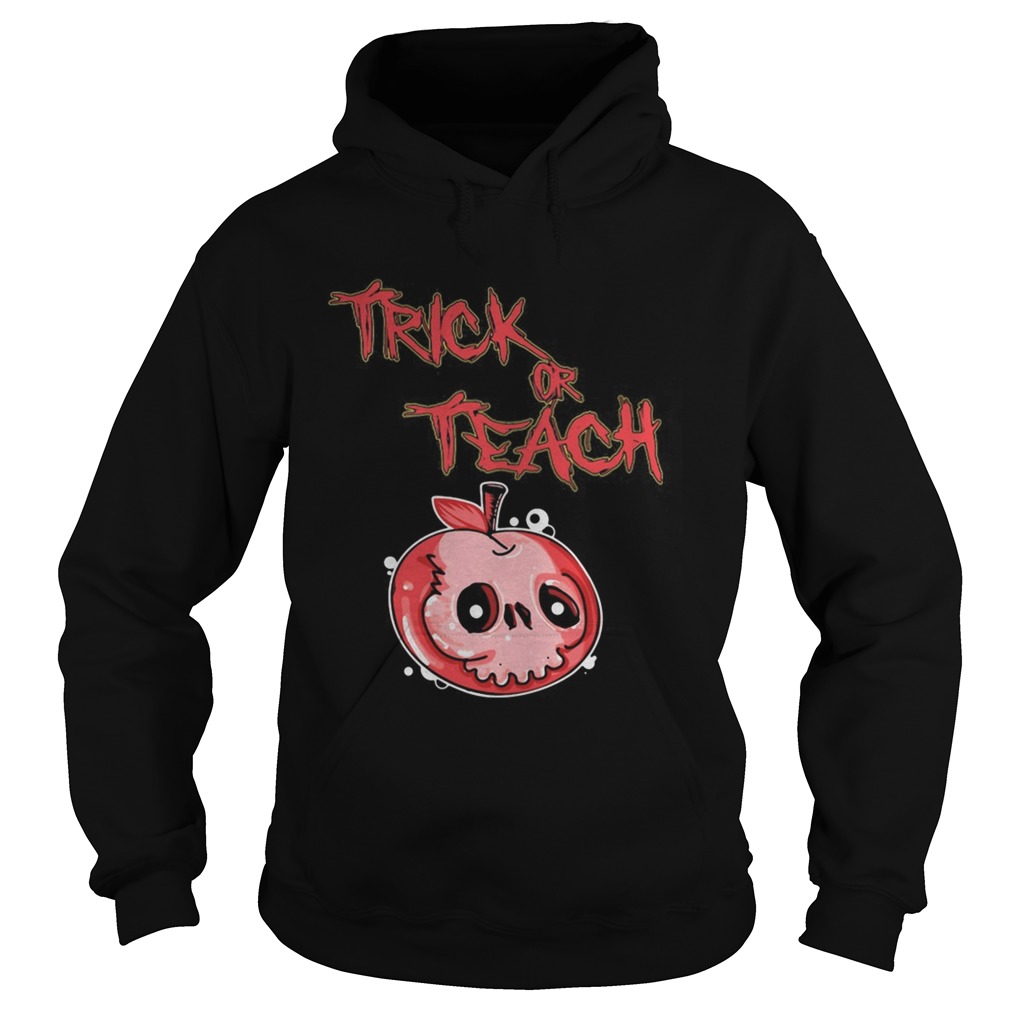 Halloween skull apple trick or teach shirt Halloween skull apple trick or teach shirt
