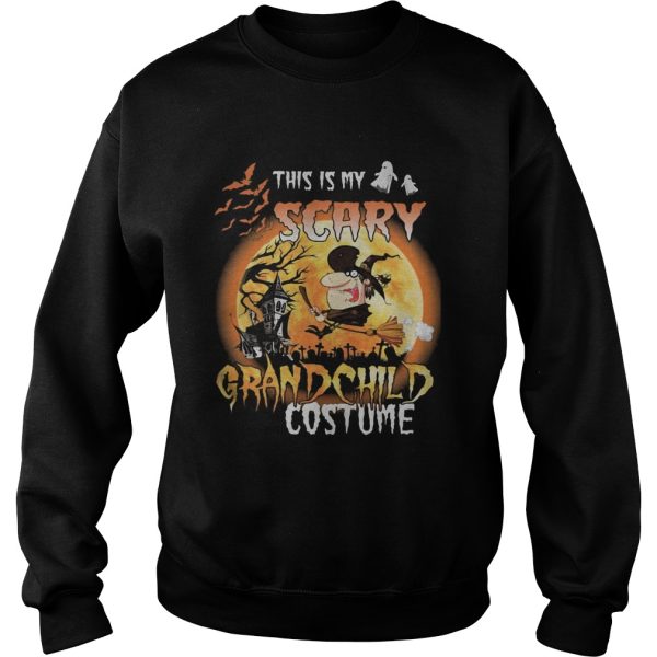 Halloween this is my scary grandchild costume moon shirt