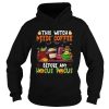 Halloween this witch needs coffee before any hocus pocus ghost and pumpkin shirt