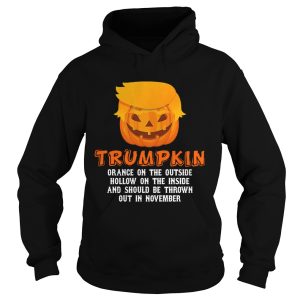 Halloween trumpkin orange on the outside hollow on the inside and should be thrown out in november