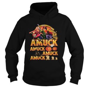 Halloween witch amuck pumpkin shirt