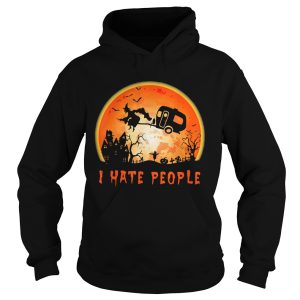 Halloween witch i hate people moon shirt