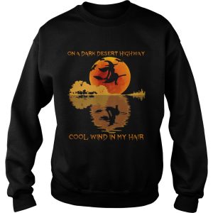 Halloween witch on a dark desert highway cool wind in my hair shirt