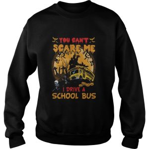 Halloween you cant scare me i drive a school bus skeleton shirt