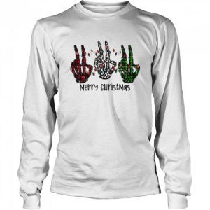 Hand Skeleton Merry Christmas light shirt 3