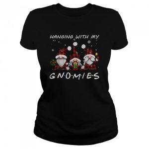 Hanging With Gnomies Gnome Christmas Xmas Buffalo Plaid Red Shirt