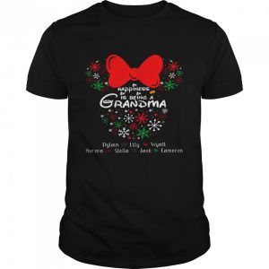 Happiness is being a grandma dylan lily wyatt aurora stella jack cameron shirt