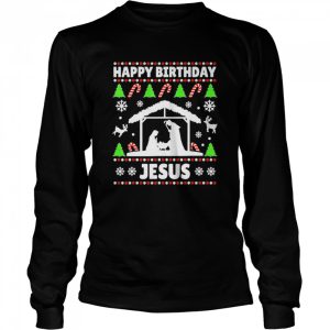 Happy Birthday Jesus Christmas Ugly Xmas Holiday Sweater Shirt 3
