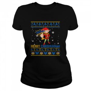 Happy Chrismukkah Christmas Hanukkah Elf Menorah Sweater Shirt