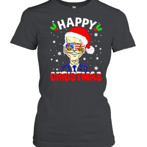 Happy Christmas Funny Joe Biden Santa Hat Xmas Snowflake shirt