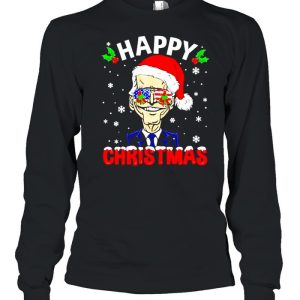 Happy Christmas Funny Joe Biden Santa Hat Xmas Snowflake shirt 3