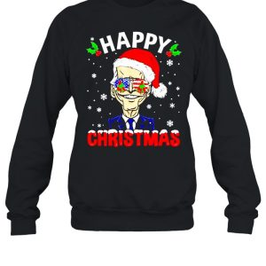 Happy Christmas Funny Joe Biden Santa Hat Xmas Snowflake shirt 4