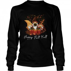 Happy Fall Yalls Shirt Garden Gnome Leopard Pumpkin shirt