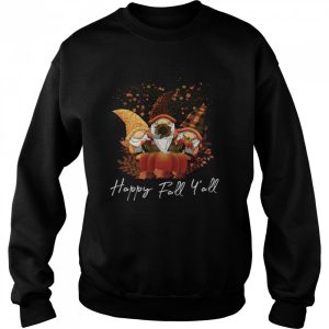 Happy Fall Yalls Shirt Garden Gnome Leopard Pumpkin shirt