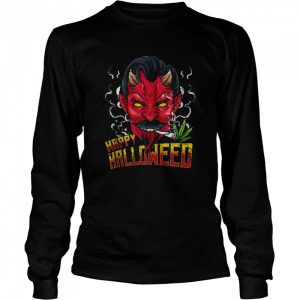 Happy Halloweed Marijuana Devil Cannabis Weed Halloween 420 T-shirt