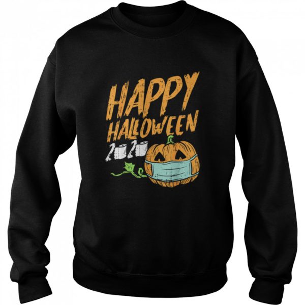 Happy Halloween 2020 Jack O Lantern In Mask Funny Quarantine shirt