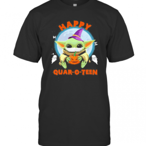 Happy Halloween Baby Yoda Witch Quar O Teen T-Shirt
