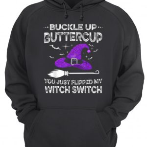 Happy Halloween Buckle Up Buttercup Witch Switch Funny shirt 3